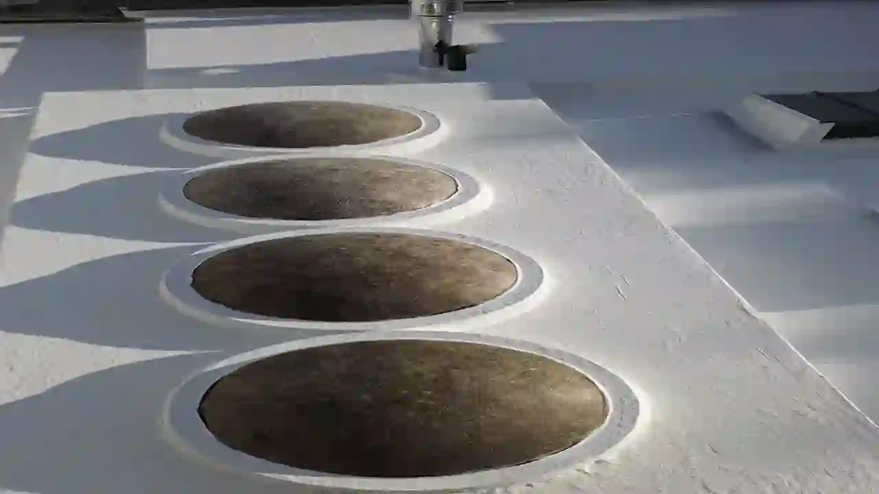 Vista aérea de techo con sistema aplicado